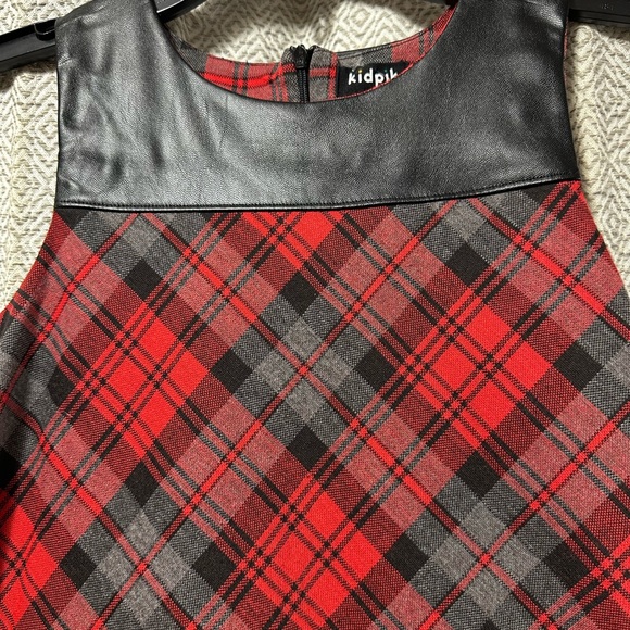 Kidpik Plaid Red and Black Girls Dress - Picture 2 of 8